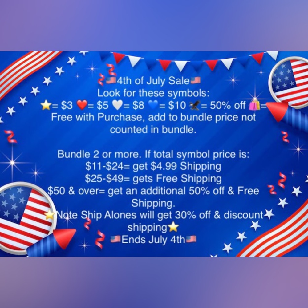 🇺🇸4th of July Sale🇺🇸